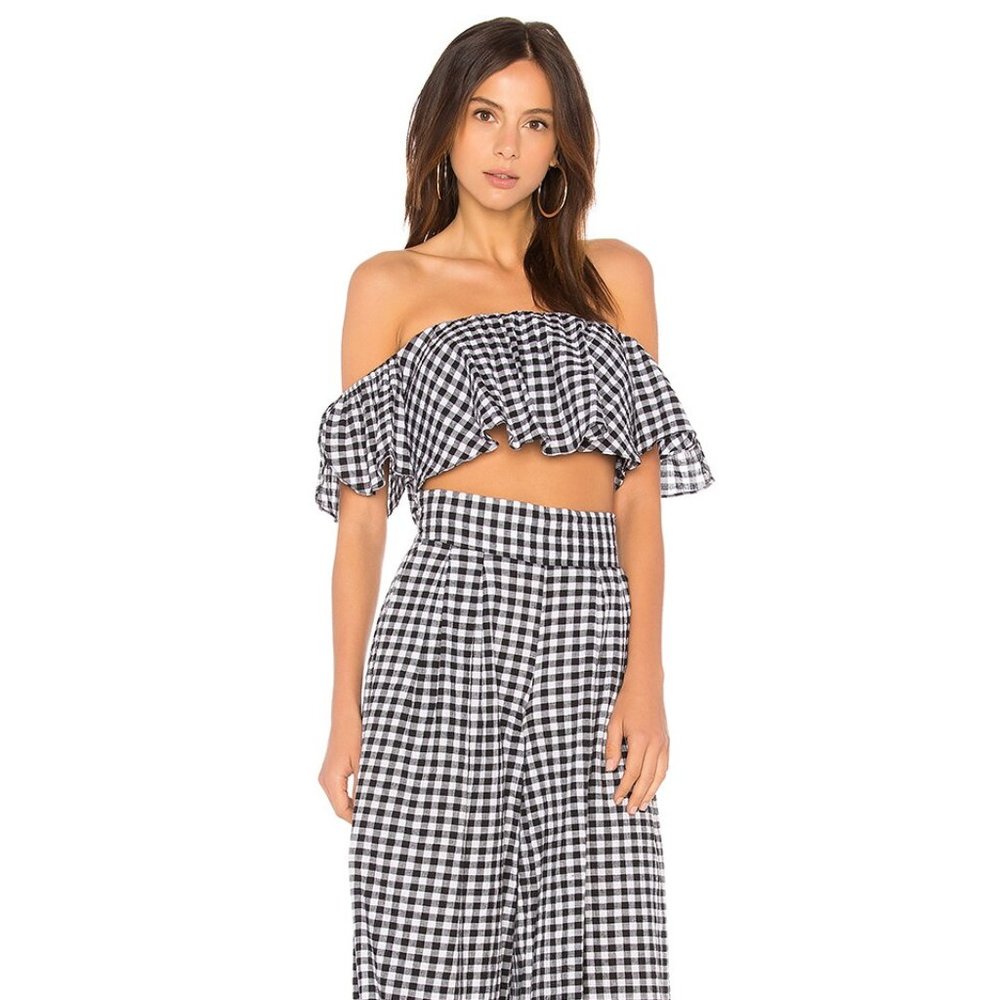 MISA Los Angeles Lunna Crop Top sz Small VEUC